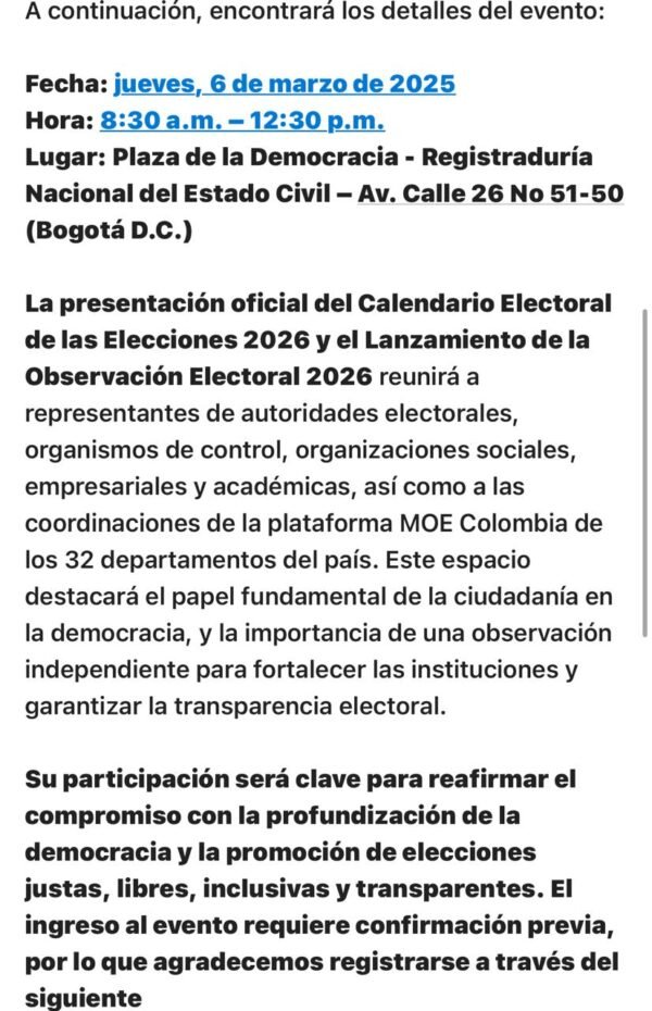 Presentación Oficial del Calendario Electoral de las Elecciones 2026 ...